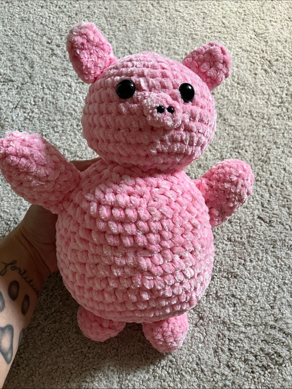 Crochet Piggy 10-11 inch 🩷🐷